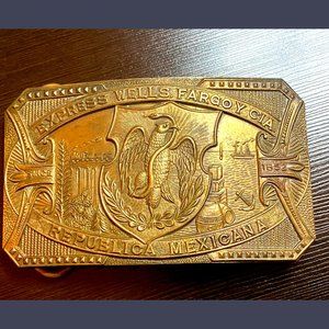Vintage Wells Fargo Belt Buckle by Tiffany & Co. - Superb Patina Free Shipping